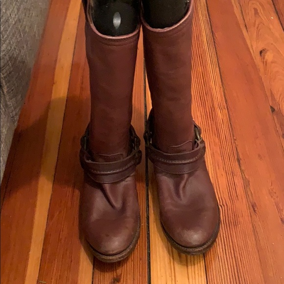 Frye Maxine Trapunto Harness Tall Boots - Picture 3 of 5